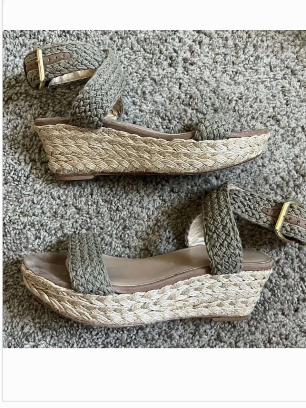 GREAT condition Stuart Weitzman Alex lo woven espadrille wedge